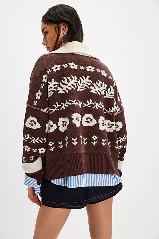 Shelby Cardigan - Chocolate Combo