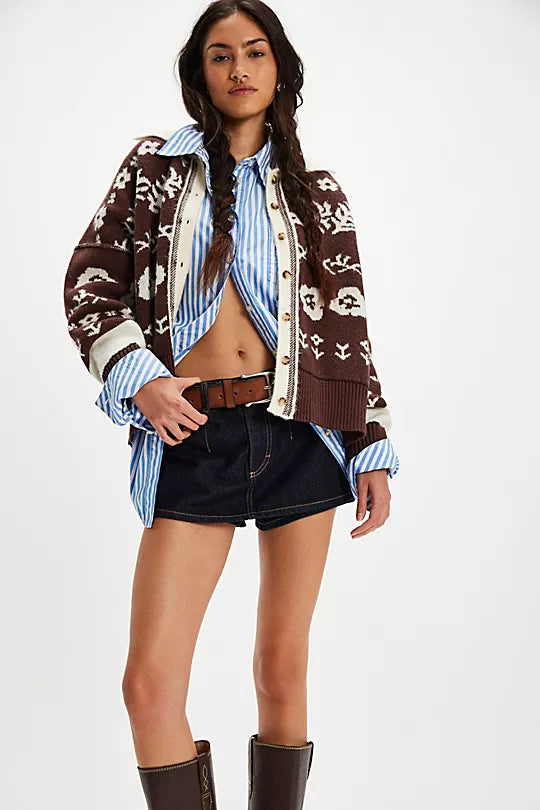 Shelby Cardigan - Chocolate Combo
