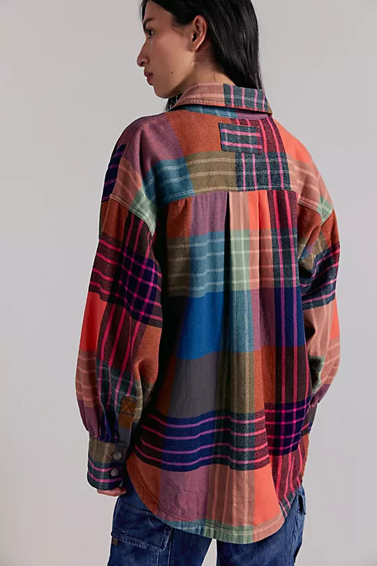 Ashley Plaid Shirt - Ginger Combo