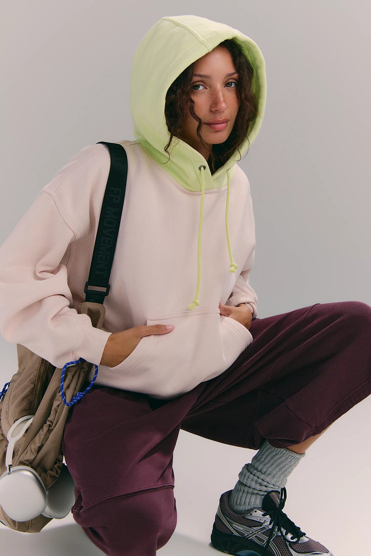 Final Call Colorblock Hoodie - Cream Combo