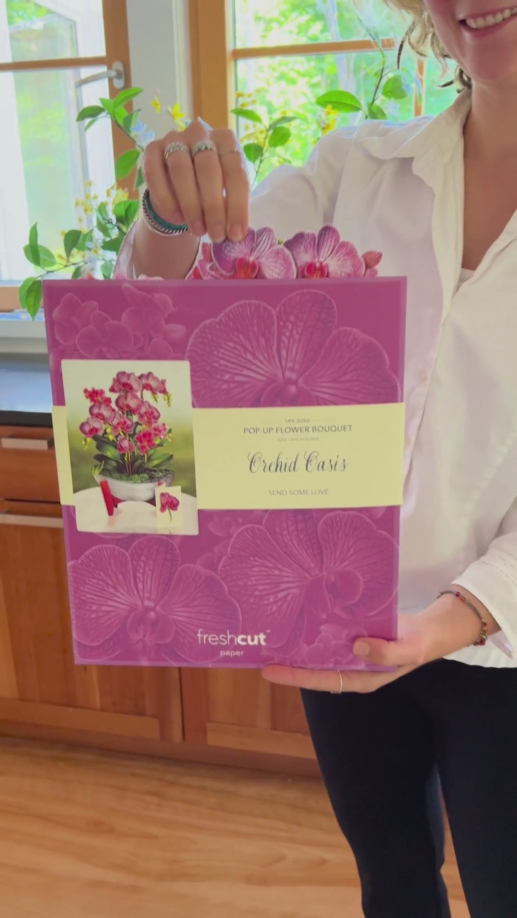 Orchid Oasis 3D Pop Up Bouquet