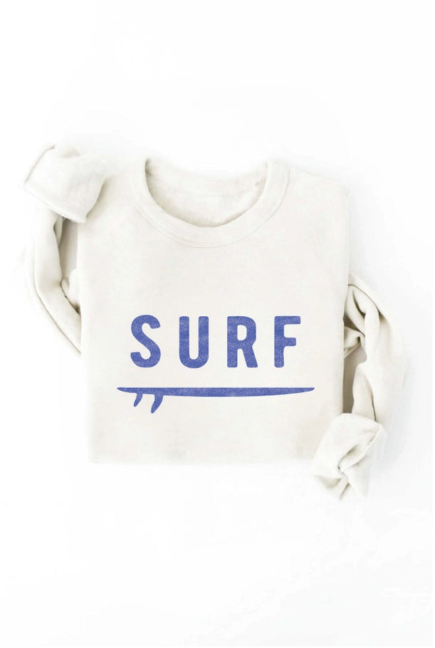 Surf Graphic Sweatshirt - Vintage White
