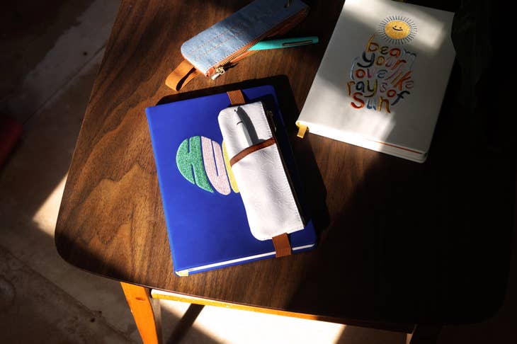Golden Hour Embossed Notebook Pouch