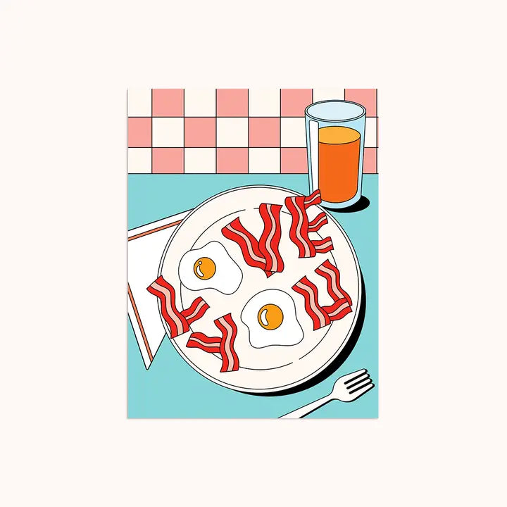 Love You Breakfast Mother's or Father's Day Card