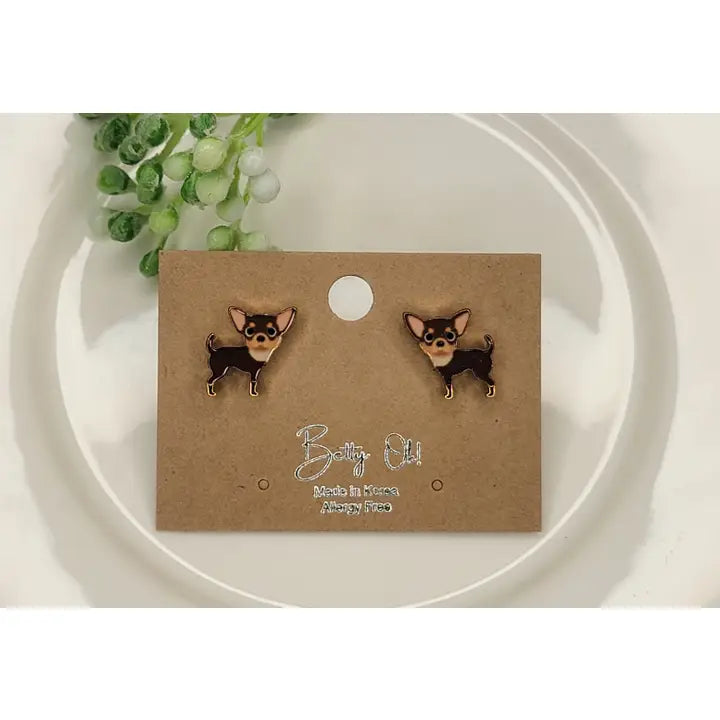 Chihuahua Stud Earrings