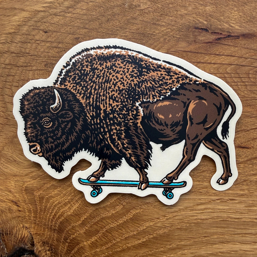 Skate Bison - Vinyl Skate Bison Sticker 4"