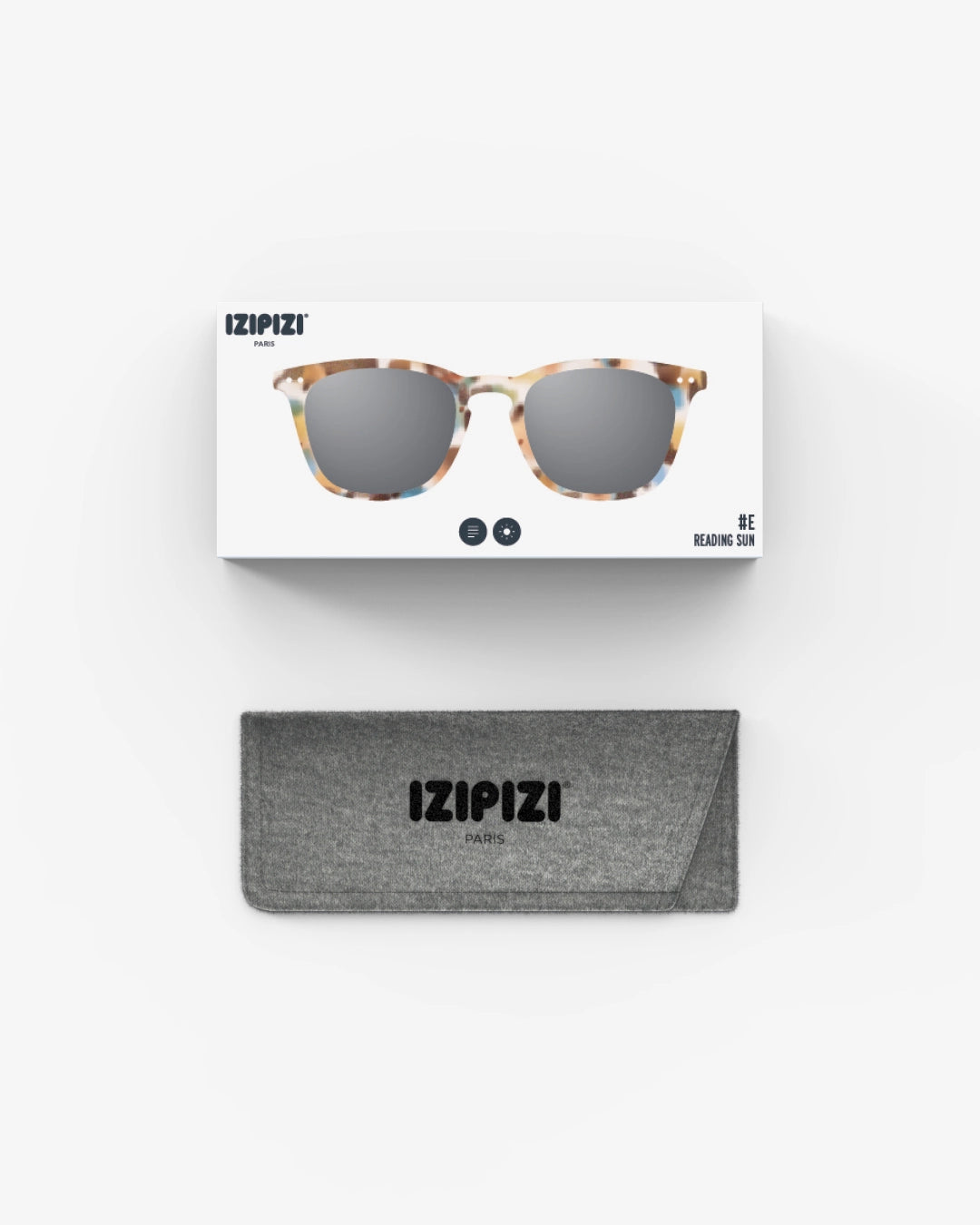 #E Reading Sunglasses - Blue Tortoise +1