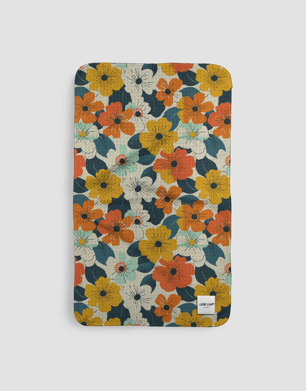 Warm Flowers Tea Towel
