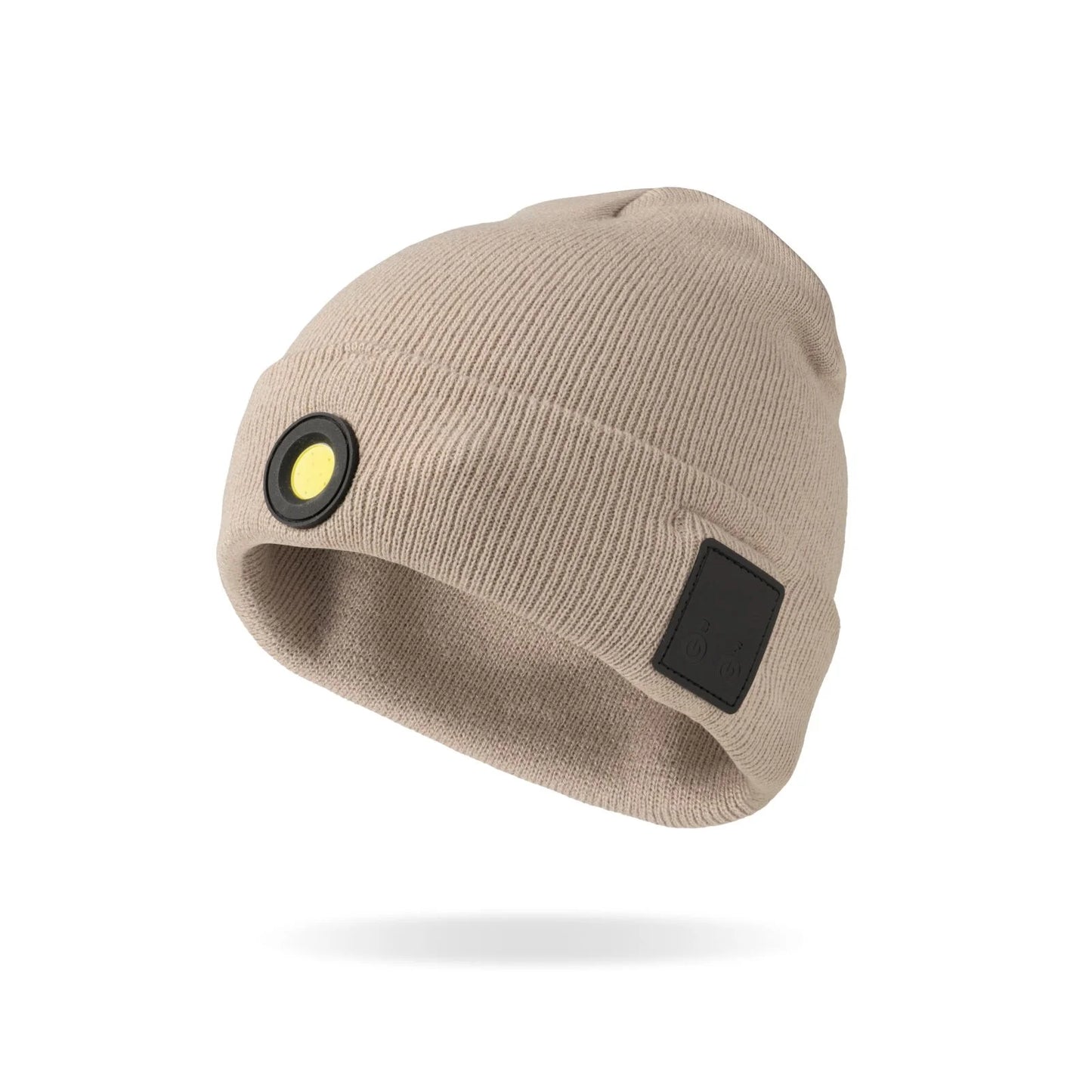 Night Scope Night Watch Rechargeable LED Beanie with Rear Safety Light - Cream
