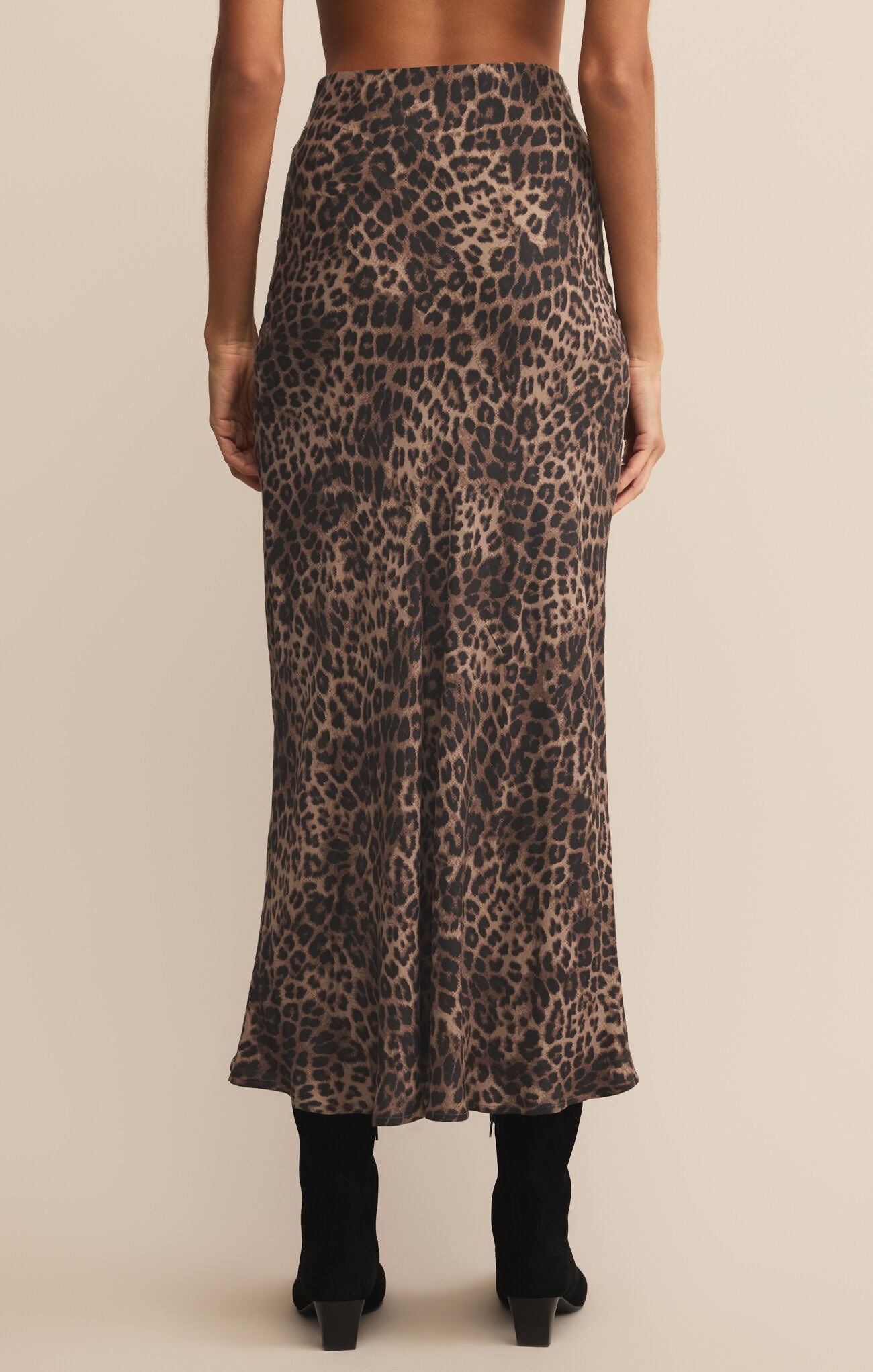 Izabel Leopard Skirt - Desert Tan