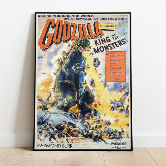 Vintage Godzilla Movie Print