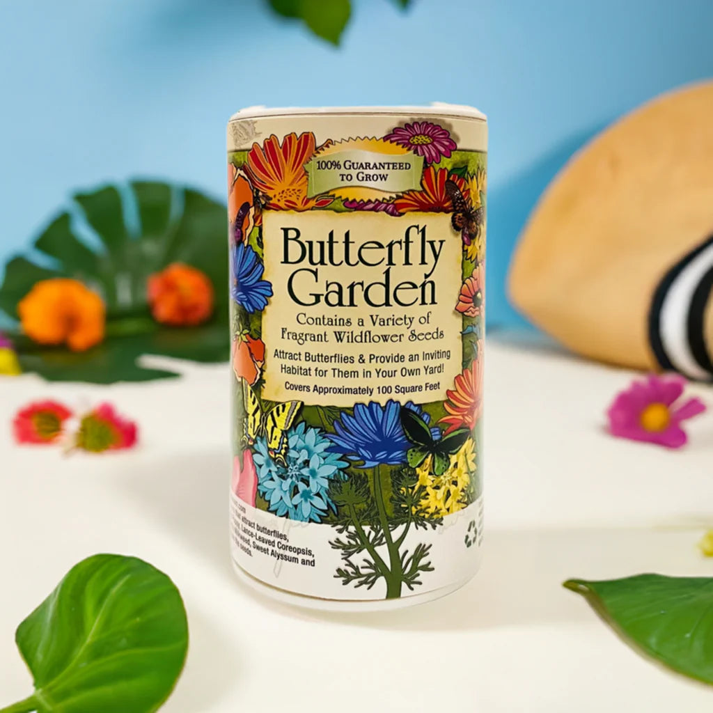 Butterfly Garden Shaker Can