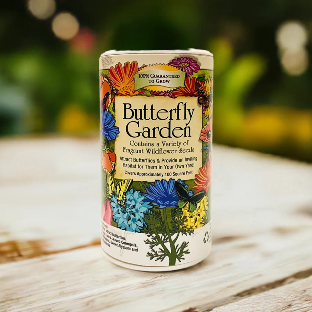 Butterfly Garden Shaker Can