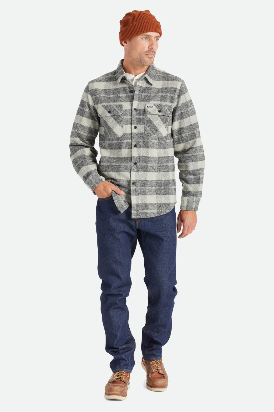 Bowery Heavy Weight L/S Flannel - Black/Charcoal