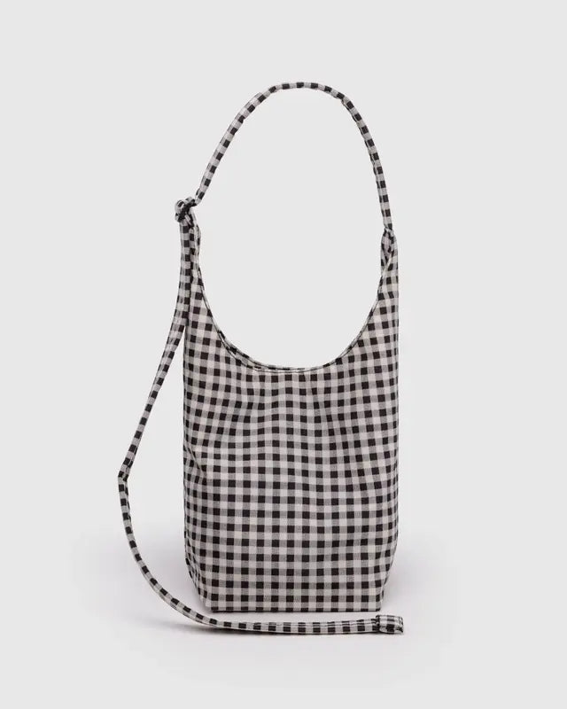 Small Nylon Sling - Black & White Gingham