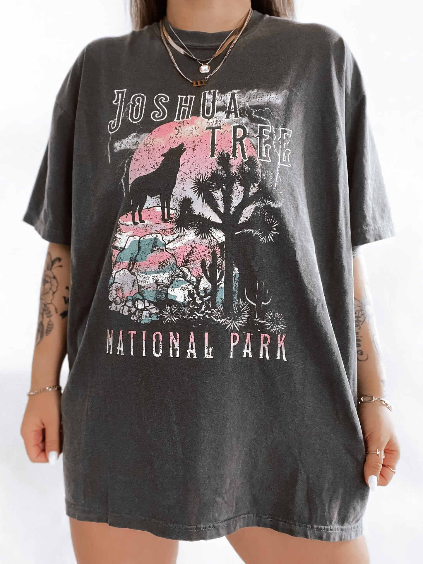 Joshua Tree Desert Tee - Smoke