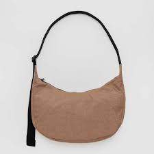 Medium Nylon Crescent Bag - Cocoa