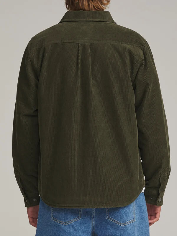 Harold Corduroy Shirt - Dark Olive