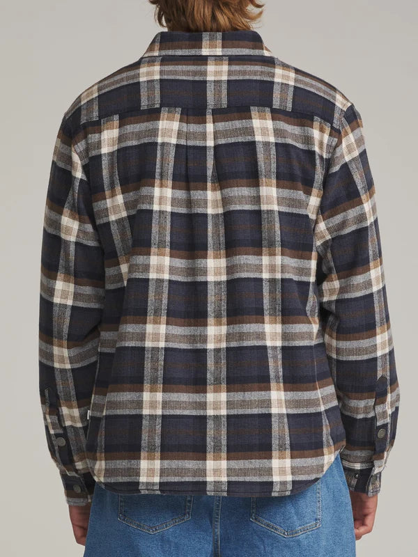 Harold Plaid Shirt Jacket - Navy