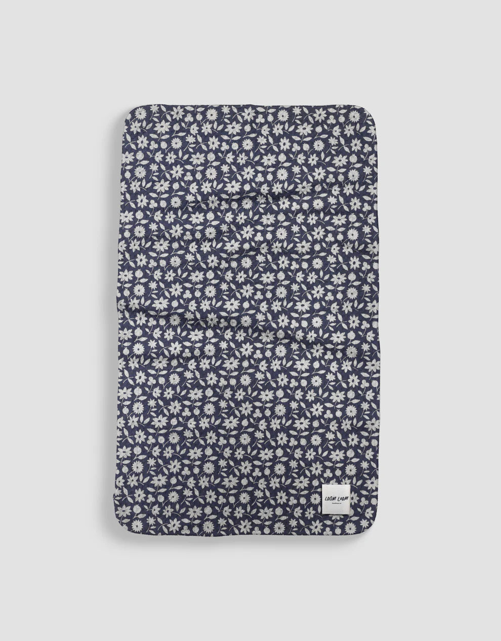 Navy & White Flowers Tea Towel