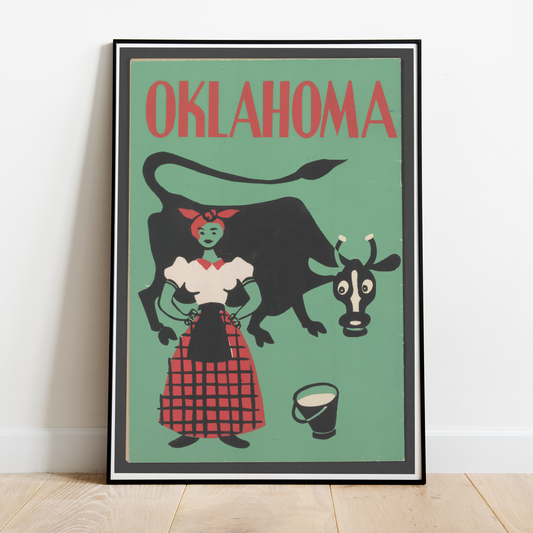 Vintage Oklahoma Milkmaid Poster