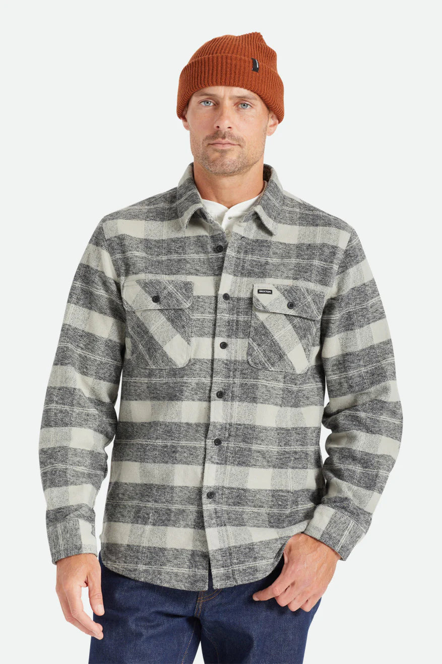 Bowery Heavy Weight L/S Flannel - Black/Charcoal