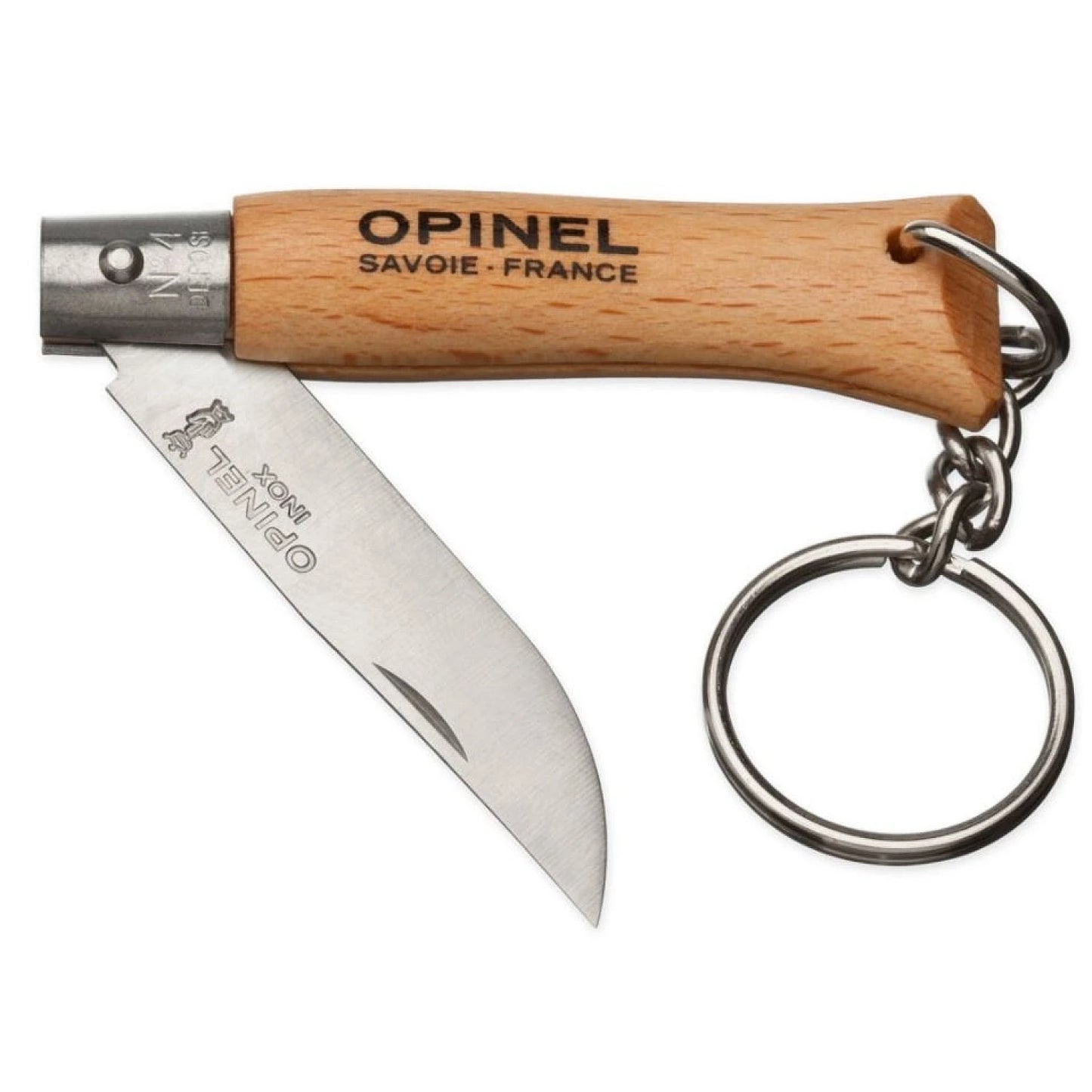 No.04 Stainless Steel Folding Knife - Beech Wood