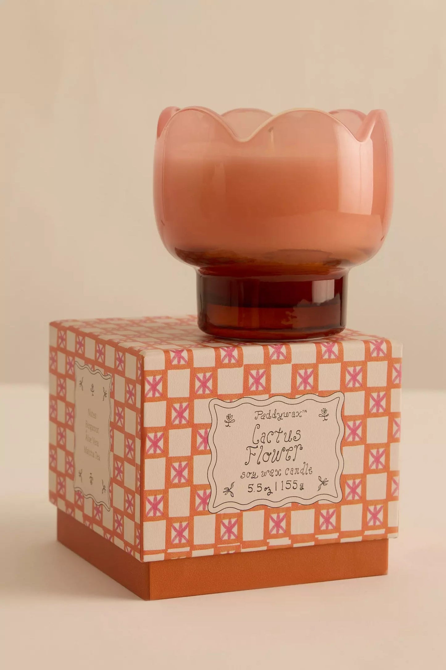 Tulip 5.5oz Glass Candle - Cactus Flower