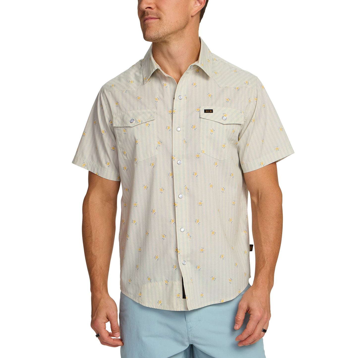 H Bar B Snapshirt - Vintage Grid Floral