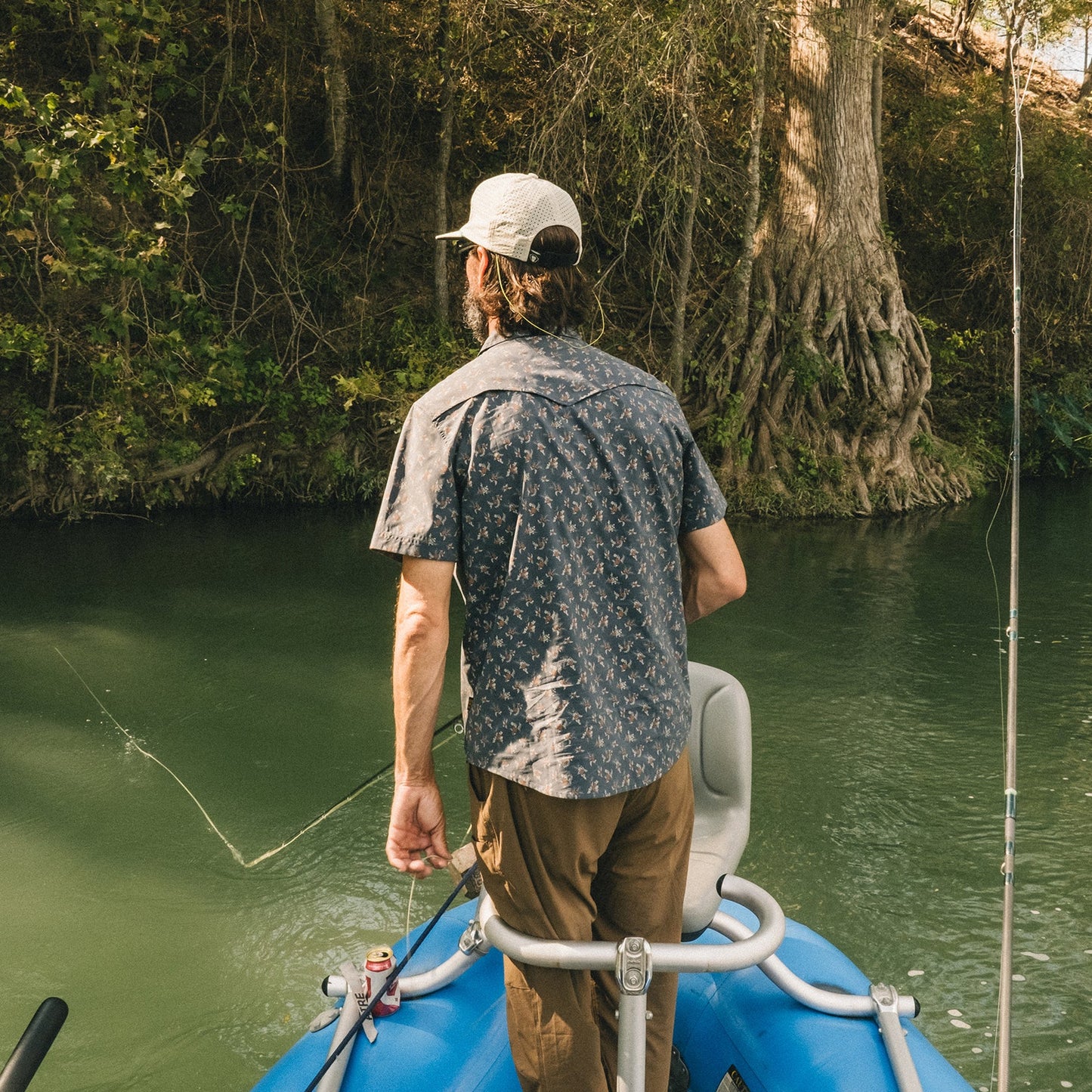 Open Country Tech Shirt - Rancher Floral - Dark Slate