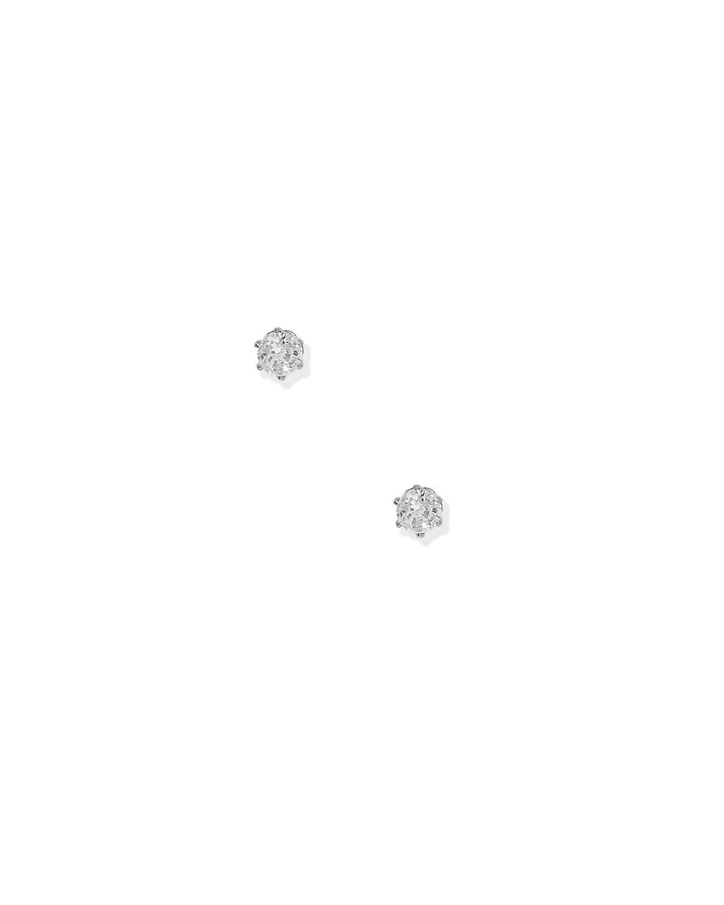 Screwback Stud Earrings - Micro Helen Silver