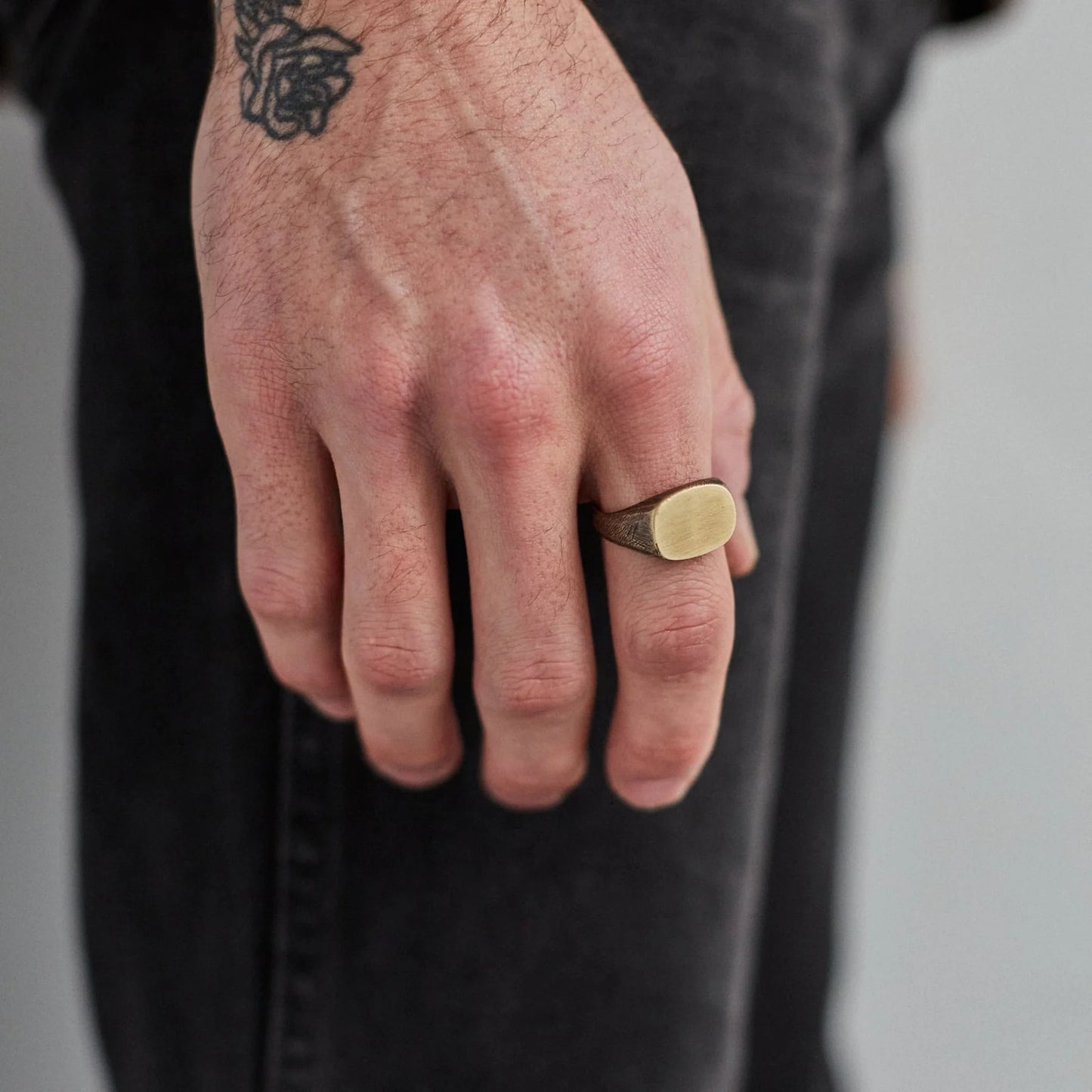 Signet Ring - Brass/Work Patina - 9