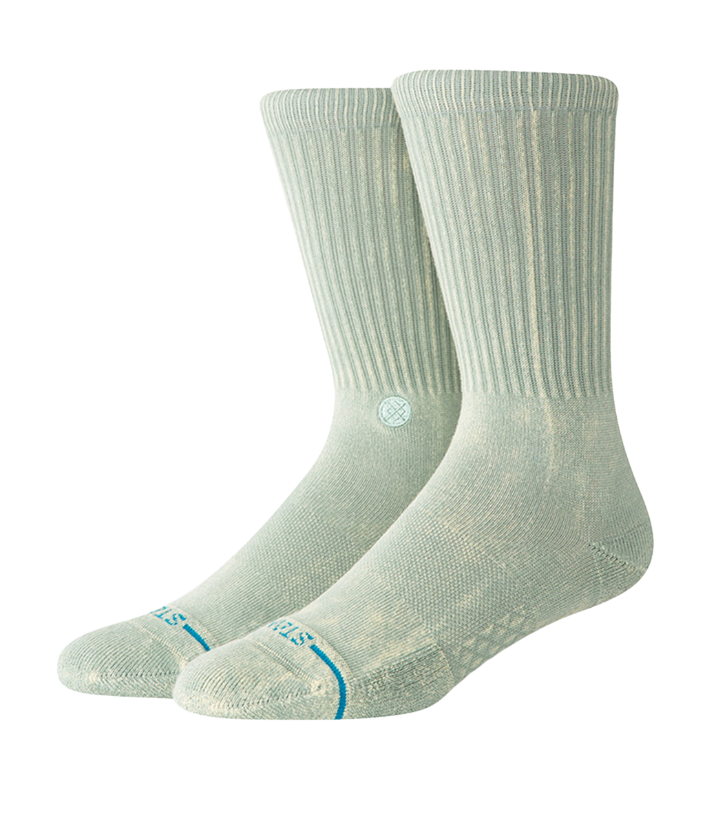 Icon Dyed Crew Socks - Sea Green