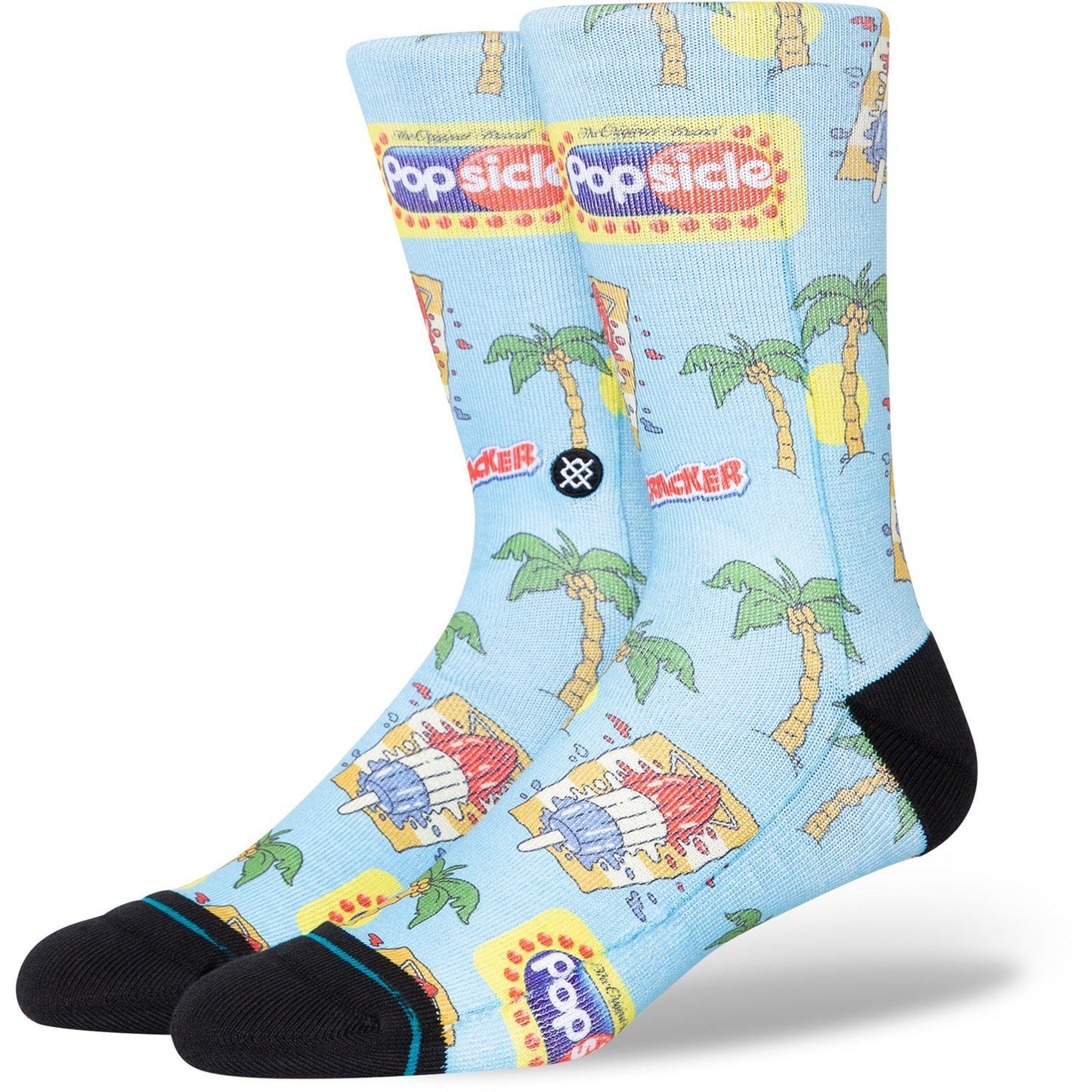 Pops Crew Socks - Light Blue