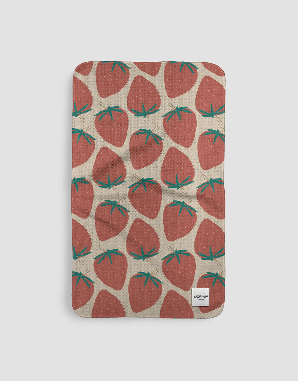 Strawberries On Tan Tea Towel