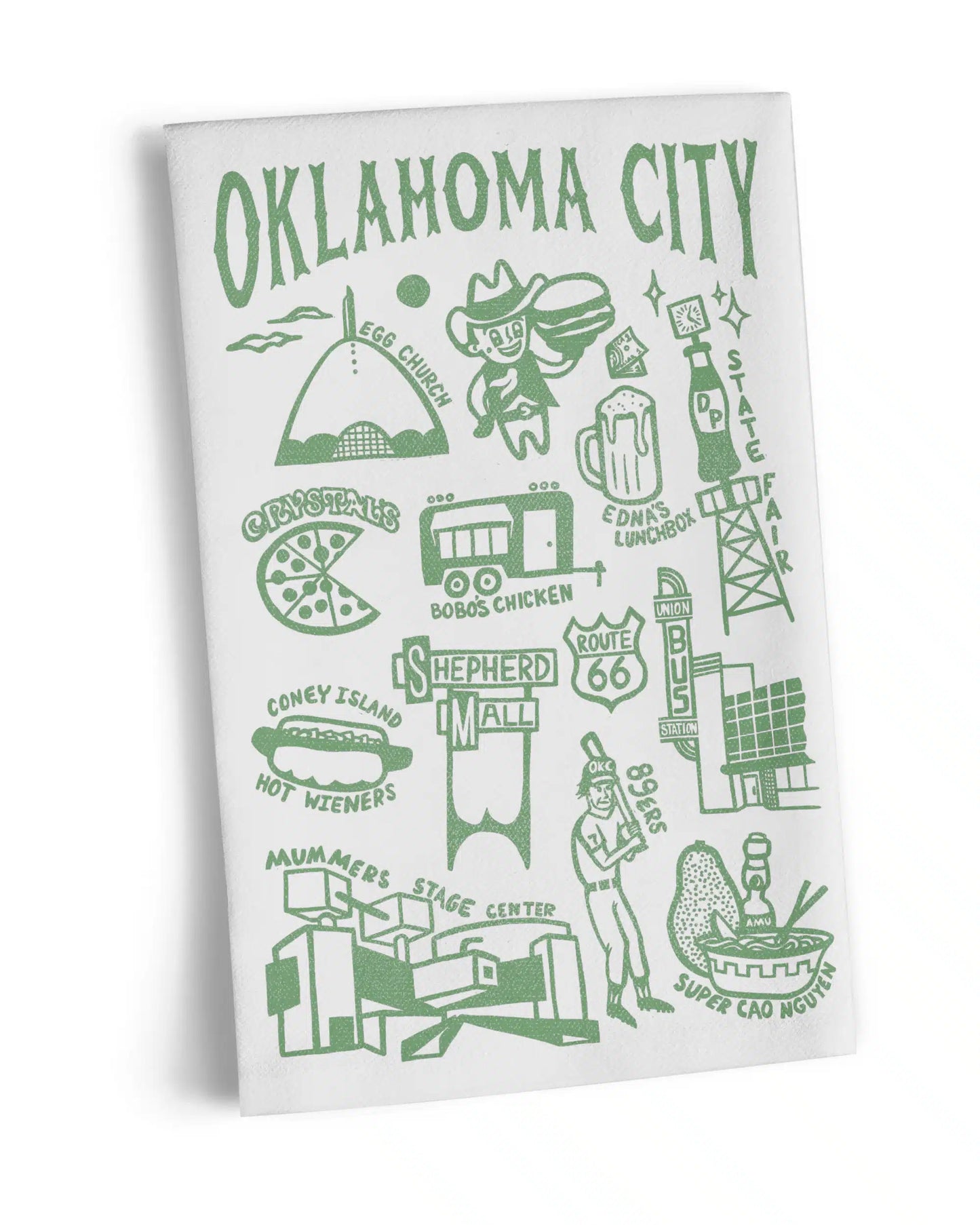 OKC Bucket List Tea Towel