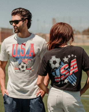 USA Land Of The Free Vintage Tee - Vintage White