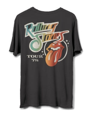 Rolling Stones '78 Tour Vintage Tee - Vintage Black