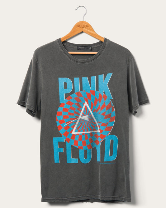 Pink Floyd Circle Pattern Vintage Tee - Vintage Black