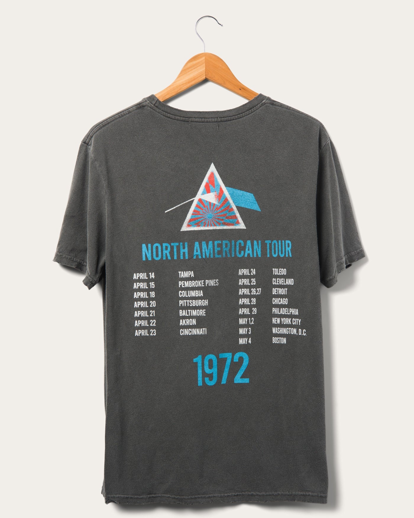 Pink Floyd Circle Pattern Vintage Tee - Vintage Black
