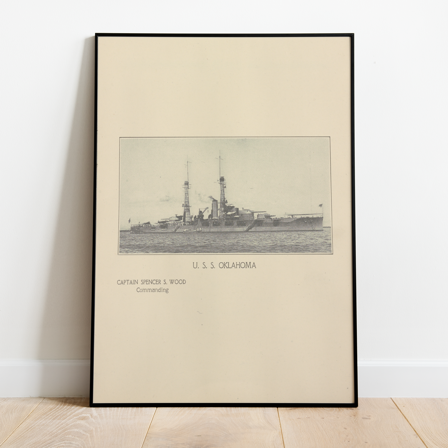 Vintage U.S.S Oklahoma Print