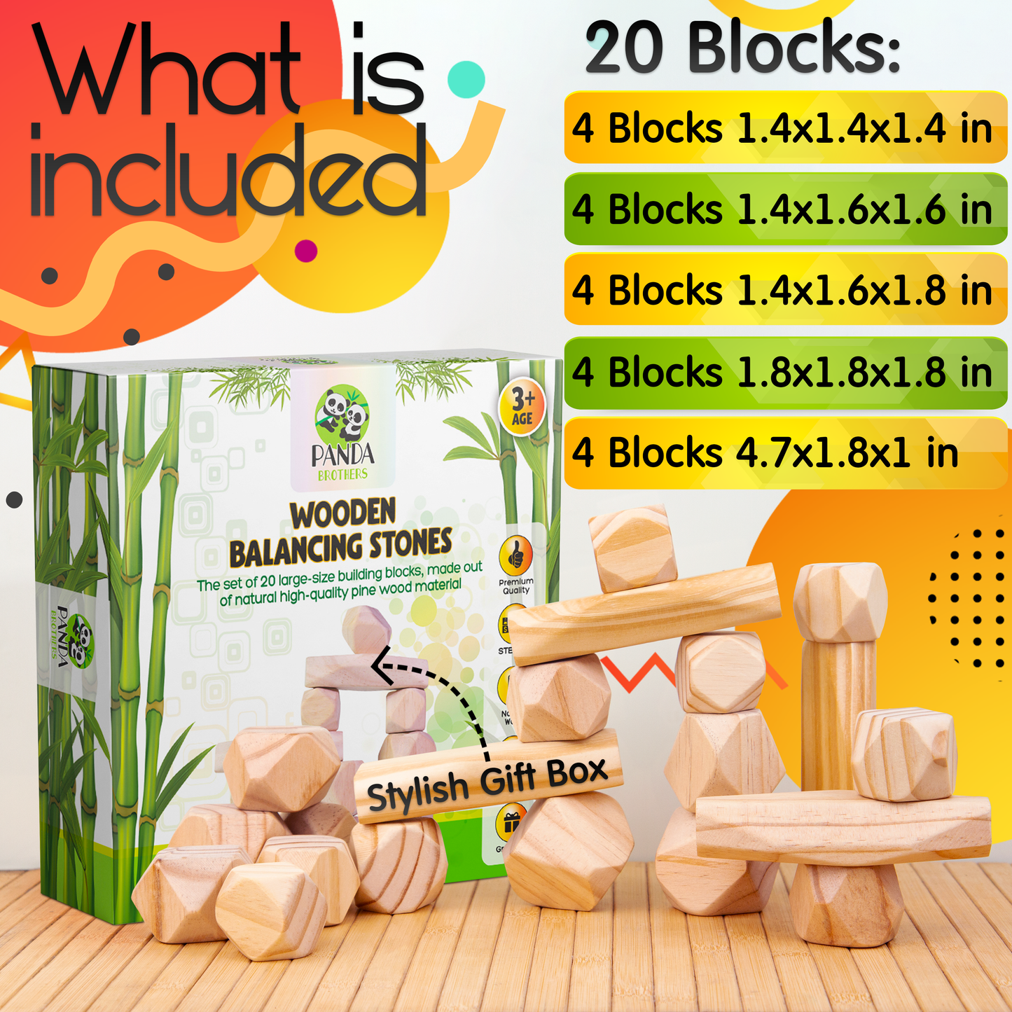 Wooden Balancing Stones