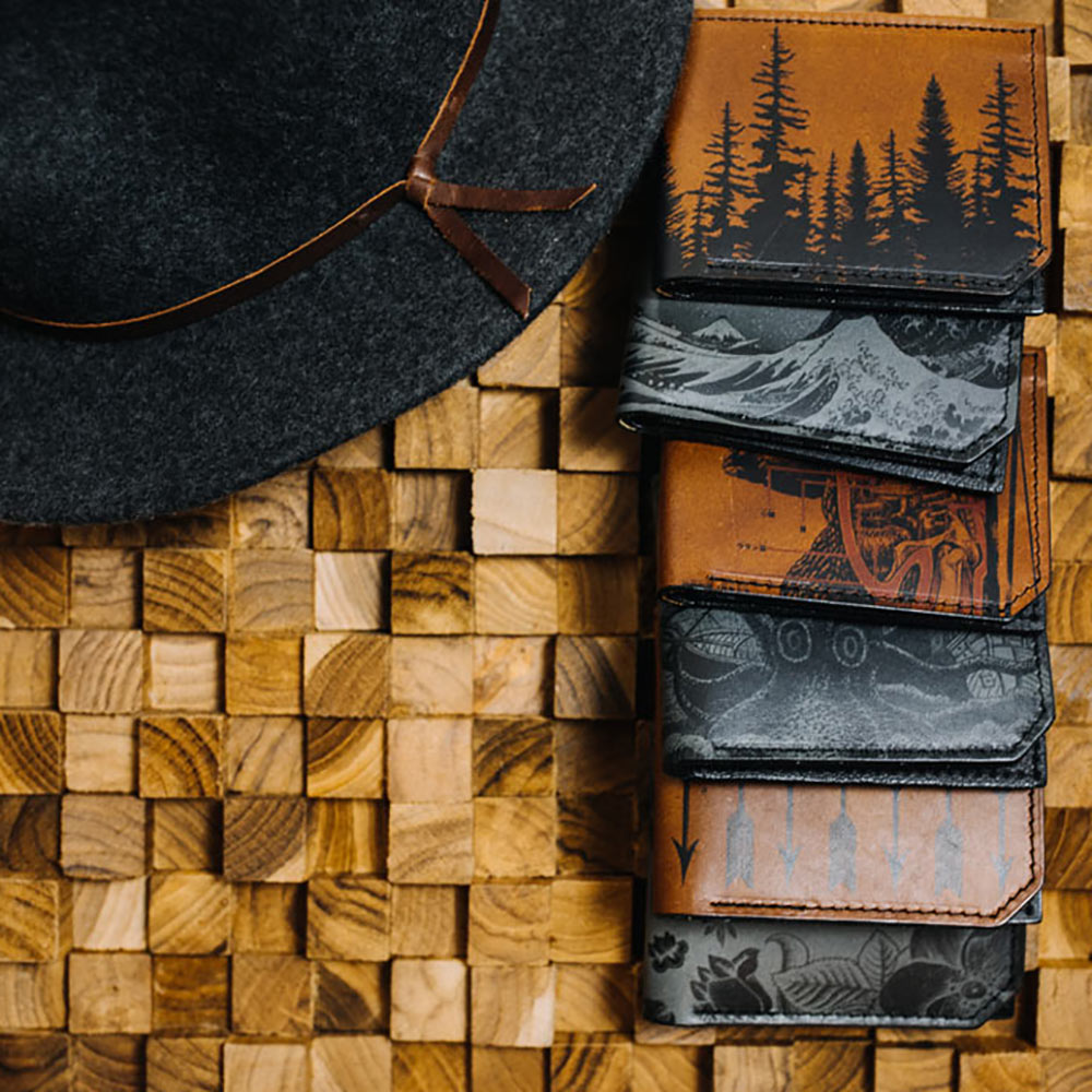 Backerton Leather Wallet - Skull