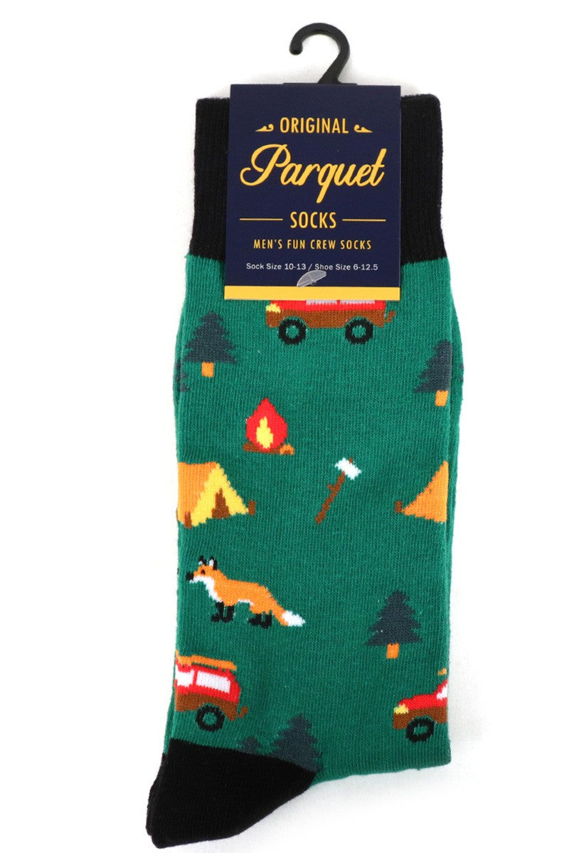 Men's Green Camping Socks (Fox)