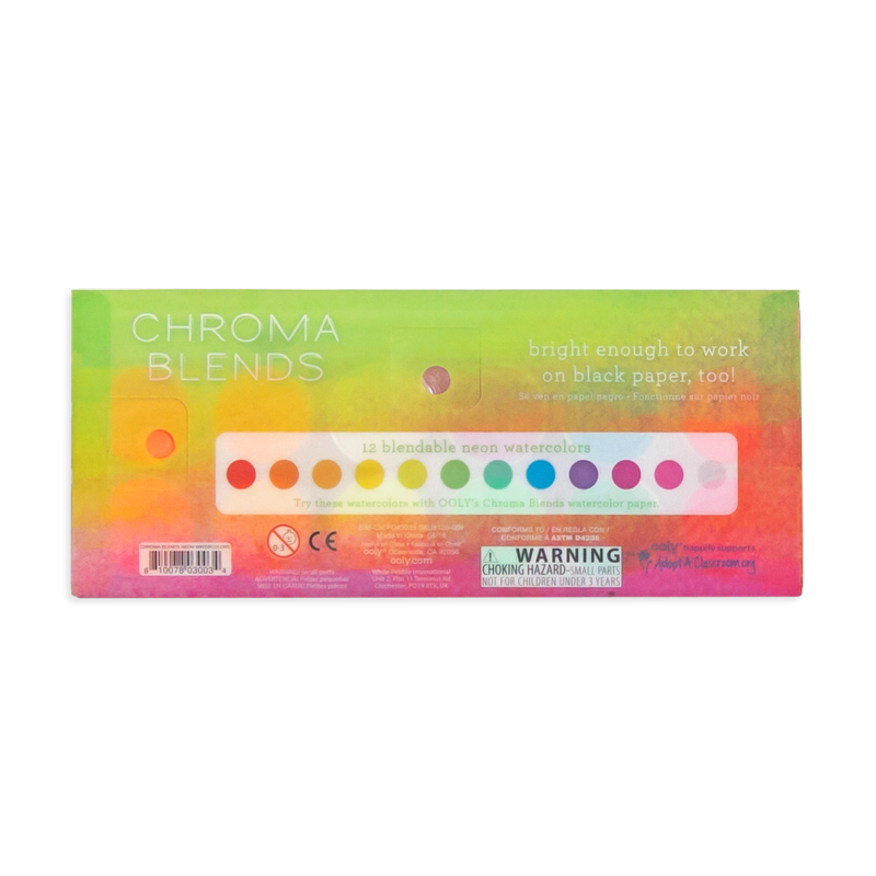 Chroma Blends Watercolor Paint Set - Neon