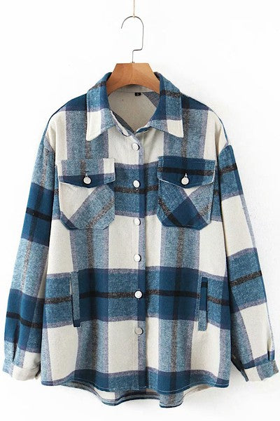 Plaid Oversized Shirt Jacket