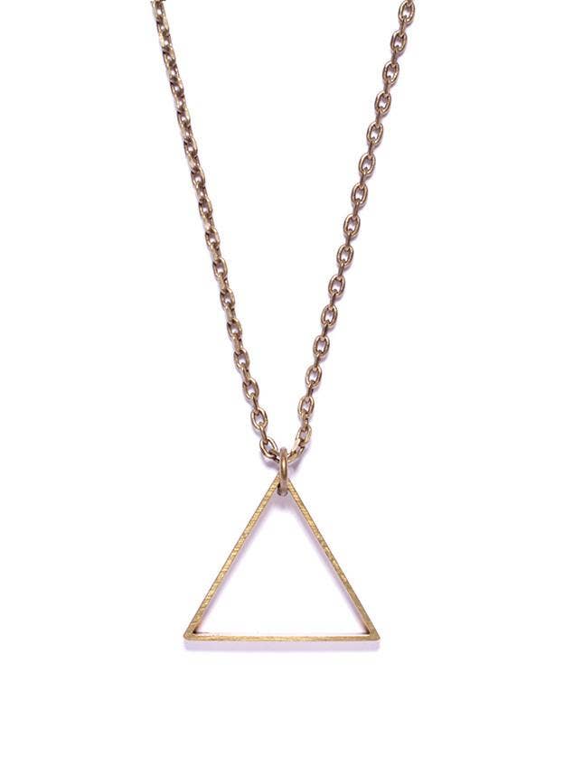 Brass Triangle Necklace