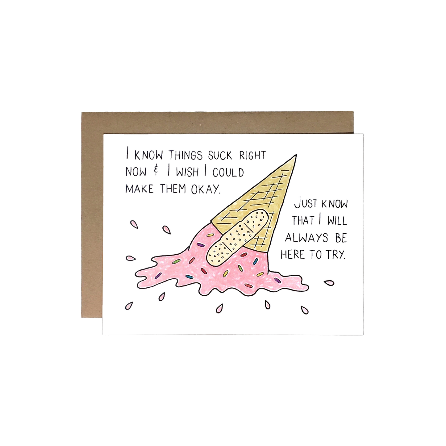 Encouragement Okay Ice Cream Card