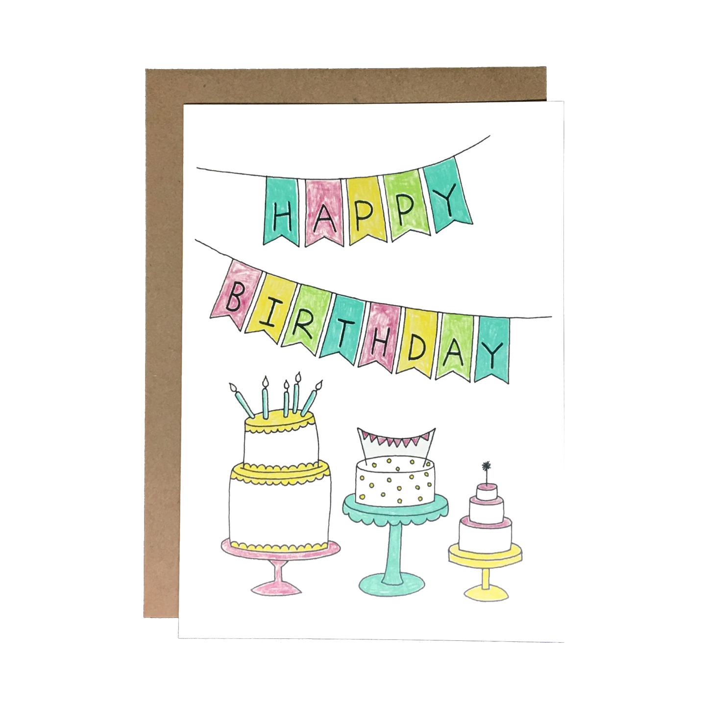 Birthday Cakes and Banners Card