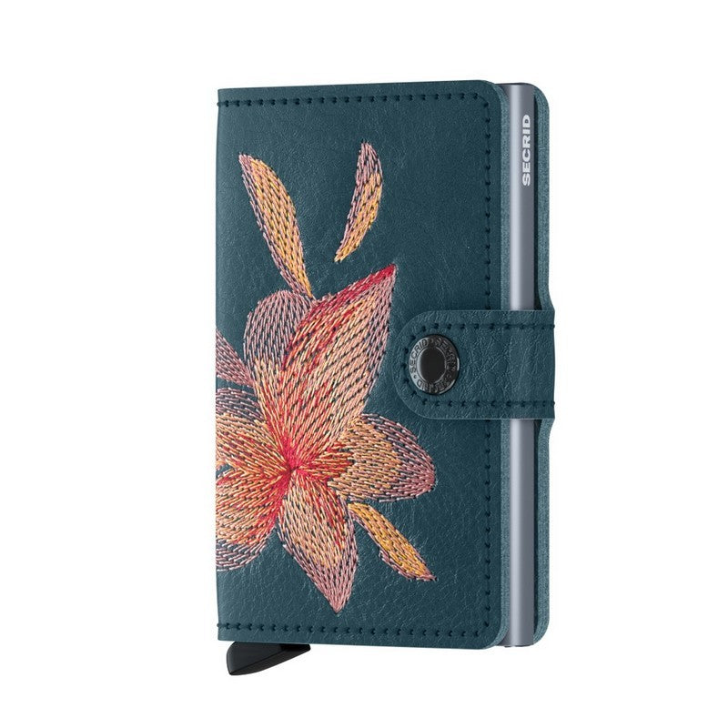 Miniwallet - Stitch Magnolia Petrolio